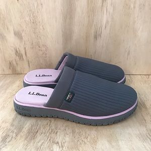 L.L. Bean Women’s Airtight Slipper Scuffs. Grey Vamp. Size: 7